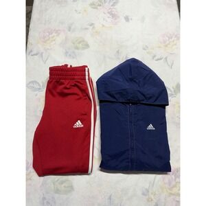 ADIDAS VINTAGE JACKET AND SWEATPANTS MENS BUNDLE LOT OF TWO.